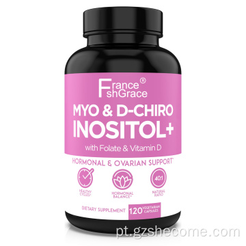 Myo-inositol e cápsulas de inositol de apoio a ovário D-Chiro